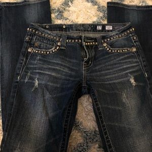 Denim studded miss me jeans